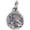 Médaille moulée en métal couleur argentée Ø 1.2 cm. Plusieurs Saints.