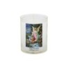 Veilleuse blanche avec autocollant de saint 20/24, H. 6,5 cm, Ø 5 cm ( VO 5).