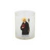 Veilleuse blanche avec autocollant de saint 20/24, H. 6,5 cm, Ø 5 cm ( VO 5).