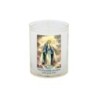 Veilleuse blanche avec autocollant de saint 20/24, H. 6,5 cm, Ø 5 cm ( VO 5).