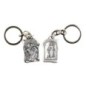 Porte-clés parchemin H. 3,2 cm double face saint Christophe / Vierge Miraculeuse..