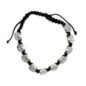 Bracelet dizainier sur corde reglable medailles de saint Benoit, Ø 1 cm.