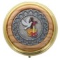 Custodes pour hosties en metal de couleur doree et bois d'olivier - 6 cm - Existe en differents modeles