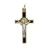 Croix de cou de Saint Benoît en métal doré, émaillée – Hauteur 4 cm Plusieurs couleurs.