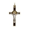 Croix de cou de Saint Benoît en métal doré, émaillée – Hauteur 4 cm Plusieurs couleurs.