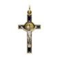 Croix de cou de Saint Benoît en métal doré, émaillée – Hauteur 4 cm Plusieurs couleurs.