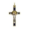 Croix de cou de Saint Benoît en métal doré, émaillée – Hauteur 4 cm Plusieurs couleurs.