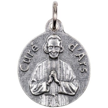 Medaille moulee ou frappee en metal couleur argentee Ø 1.8 cm. Plusieurs saints.