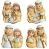 Nativité enfantine magnétique, H. 5 cm. Série de 4 assorties.