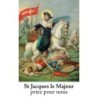 Autocollant transparent classique sans priere H. 10,5 x 6,5 cm pour bougie de neuvaine..