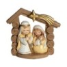 Nativité en résine avec arche et étoile filante, H. 7 cm.