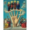 Autocollant transparent classique sans priere H. 10,5 x 6,5 cm pour bougie de neuvaine..
