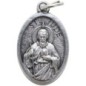 Médaille en métal couleur argentée forme ovale H. 2,2 cm. Plusieurs saints