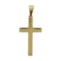 Croix de cou couleur dorée en acier inoxydable H. 4 cm..