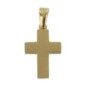 Croix de cou couleur dorée en acier inoxydable H. 1,8 cm..