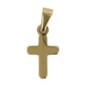 Croix de cou couleur dorée en acier inoxydable H. 2,1 cm..