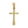 Croix de cou couleur dorée en acier inoxydable H. 1,9 cm..