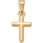 Croix de cou couleur dorée en acier inoxydable H. 1,6 cm..
