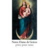 Autocollant BLANC classique sans priere 10.5 x 6.5 cm pour bougie de neuvaine..