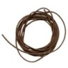 Cordon en cuir de couleur marron Ø 2 mm - longueur 80 cm..