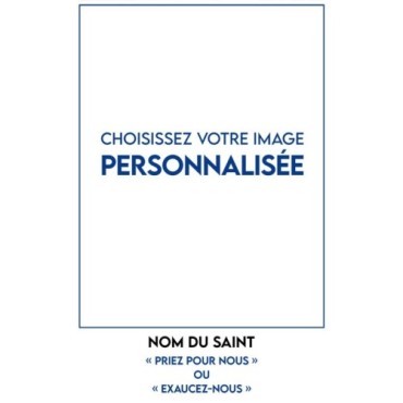 Autocollant BLANC classique sans priere 10.5 x 6.5 cm pour bougie de neuvaine..
