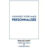 Autocollant BLANC classique sans priere 10.5 x 6.5 cm pour bougie de neuvaine..