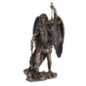 Statue bronze coulé à froid de saint Michel avec la balance, H. 28 cm