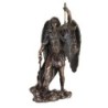 Statue bronze coulé à froid de saint Michel avec la balance, H. 28 cm