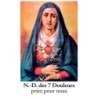 Autocollant Transparent classique de saint avec prière H. 10.5 x 6.5 cm pour bougie de neuvaine..
