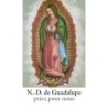 Autocollant Transparent classique de saint avec prière H. 10.5 x 6.5 cm pour bougie de neuvaine..