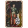 Carte médaille en métal avec prière, plastifiée – 8,5 x 5,4 cm. plusieurs saints.