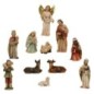 Crèche en résine 11 personnages, H.8 cm
