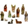 Crèche en résine 11 personnages, H.10 cm