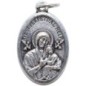 Médaille en métal couleur argentée forme ovale H. 2,2 cm. Plusieurs saints