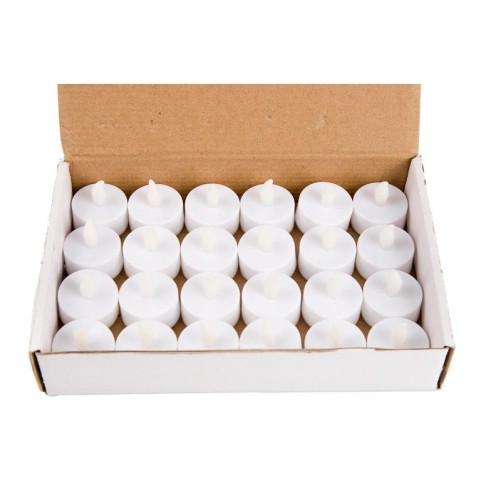 Lumignons blancs a pile diam 3.7 cm Hauteur 1.8 cm LA BOITE DE 24..