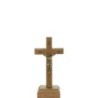 Crucifix à poser ou a accrocher en bois avec Christ en doré antique, avec socle amovible. Plusieurs tailles.