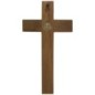 Crucifix de Saint Benoit a poser ou a suspendre en bois avec Christ en dore antique. Existe en plusieurs tailles.