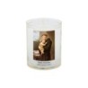 Veilleuse blanche avec autocollant de saint 20/24, H. 6,5 cm, Ø 5 cm ( VO 5).