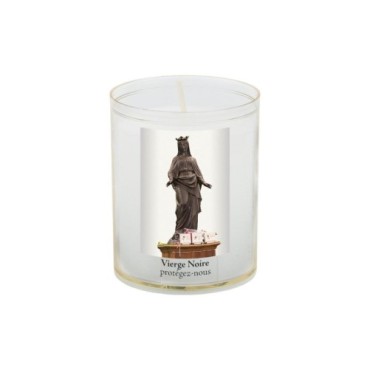 Veilleuse blanche avec autocollant de saint 20/24, H. 6,5 cm, Ø 5 cm ( VO 5).