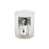 Veilleuse blanche avec autocollant de saint 20/24, H. 6,5 cm, Ø 5 cm ( VO 5).