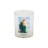 Veilleuse blanche avec autocollant de saint 20/24, H. 6,5 cm, Ø 5 cm ( VO 5).