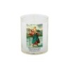 Veilleuse blanche avec autocollant de saint 20/24, H. 6,5 cm, Ø 5 cm ( VO 5).