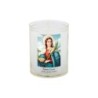 Veilleuse blanche avec autocollant de saint 20/24, H. 6,5 cm, Ø 5 cm ( VO 5).