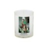 Veilleuse blanche avec autocollant de saint 20/24, H. 6,5 cm, Ø 5 cm ( VO 5).