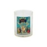 Veilleuse blanche avec autocollant de saint 20/24, H. 6,5 cm, Ø 5 cm ( VO 5).