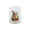 Veilleuse blanche avec autocollant de saint 20/24, H. 6,5 cm, Ø 5 cm ( VO 5).