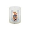 Veilleuse blanche avec autocollant de saint 20/24, H. 6,5 cm, Ø 5 cm ( VO 5).