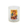 Veilleuse blanche avec autocollant de saint 20/24, H. 6,5 cm, Ø 5 cm ( VO 5).