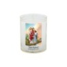 Veilleuse blanche avec autocollant de saint 20/24, H. 6,5 cm, Ø 5 cm ( VO 5).