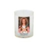 Veilleuse blanche avec autocollant de saint 20/24, H. 6,5 cm, Ø 5 cm ( VO 5).